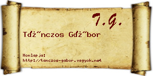 Tánczos Gábor névjegykártya