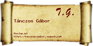 Tánczos Gábor névjegykártya